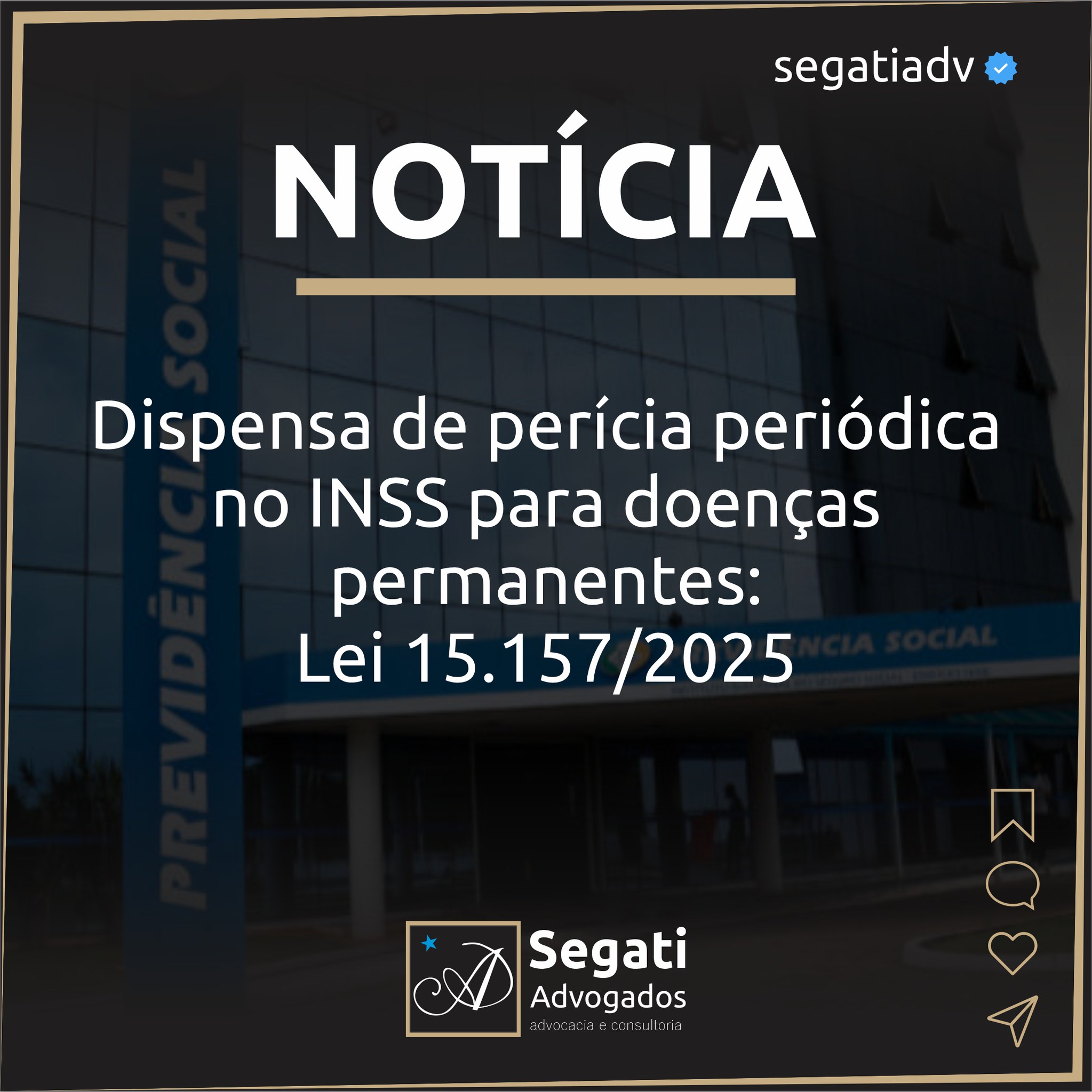 Dispensa de perícia periódica no INSS para doenças permanentes: Lei 15.157/2025